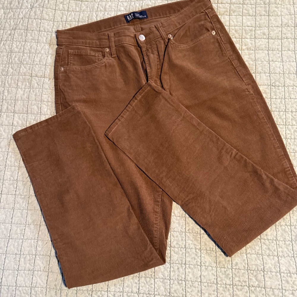 High Rise Vintage Slim Corduroy Pants 10/30R